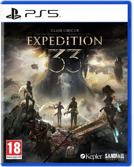 PlayStation 5 game case for 'Expedition 77' with characters and a large number 77 on the cover.