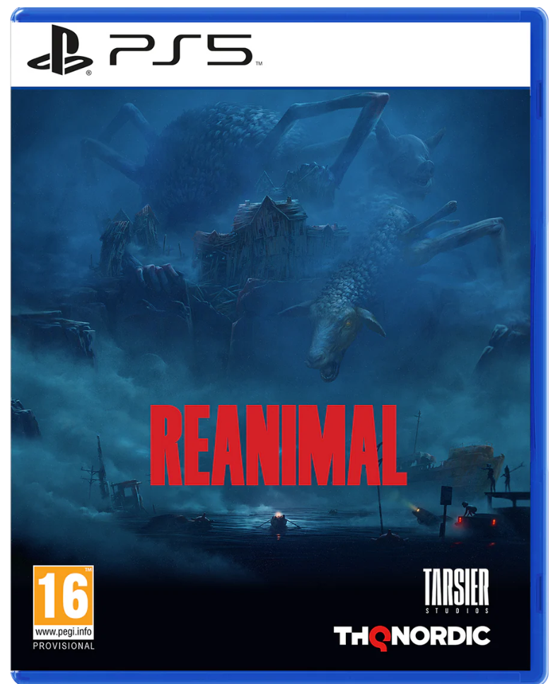 Game cover for 'Reanimal' on PS5 with underwater scene and 'THQ Nordic' branding.