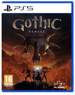 Gothic Remake game cover for PS5 with dragon and characters on a dark background
