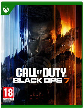 Call of Duty Black Ops 7 game cover with character and cityscape