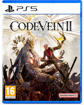 Game case for 'Code Vein III' on PS5 with a character and dragon illustration.