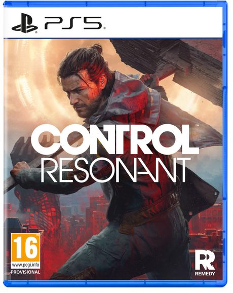 Game cover for 'Control Resonant' on PS5 with a character holding a weapon.