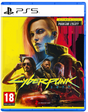 PS5 Cyberpunk 2077 Ultimate Edition game case, featuring the PlayStation 5 PS5 branding and the game's colorful cover art with a bright yellow and red gradient background.