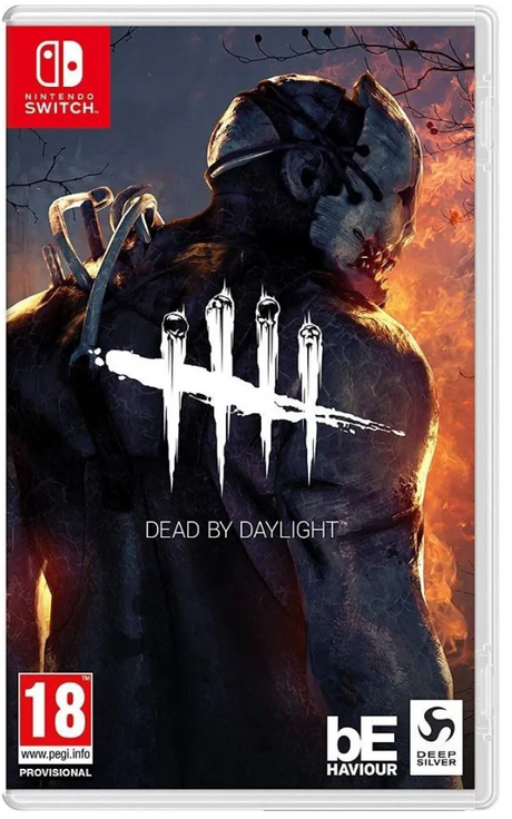 Dead by Daylight game cover for Nintendo Switch with a dark figure and candles.