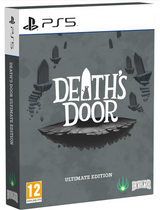 Box for 'Death's Door' game on PS5 console, featuring game title and logos.