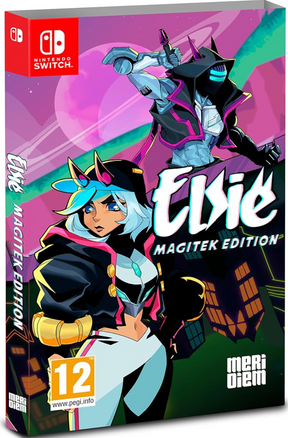 Elvie Magitek Edition game box for Nintendo Switch with colorful design and character illustration.