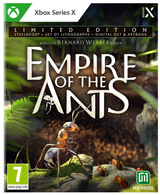 Game cover of 'Empire of the Ants' for Xbox Series X with ant imagery and limited edition details.