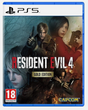 Game case for 'Resident Evil 4' Gold Edition on PS5 with characters and Capcom logo.
