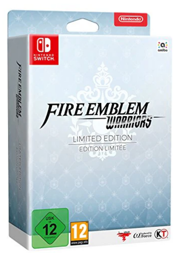 Nintendo Switch game console packaging for 'Fire Emblem Warriors' Limited Edition