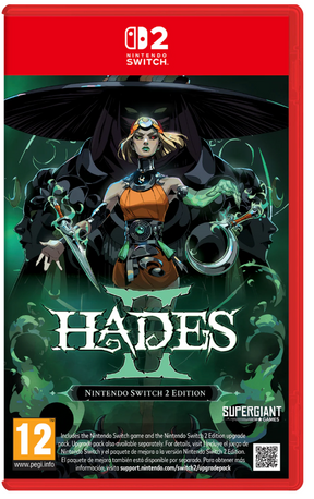 Nintendo Switch game case for 'Hades' with character illustration on a red and black background