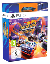 Hot Wheels Unleashed 2 Turbocharged Pure Fire game packaging for PS5 with colorful design and car images.