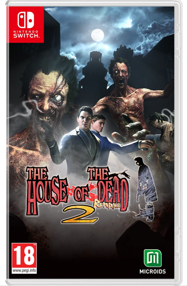 Game box for 'The House of the Dead 2' on Nintendo Switch with zombie characters and dark background.