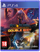 PS4 game cover for 'Ion Fury Double Shot Edition' with action-packed graphics.