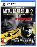Metal Gear Solid Vol. 2 Master Collection game case for PS5 with Konami branding.