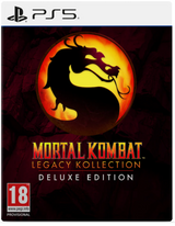 Mortal Kombat Legacy Kollection Deluxe Edition packaging for PS5 with dragon logo.