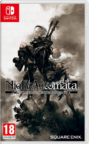 NieR: Automata game cover for Nintendo Switch with characters and branding.
