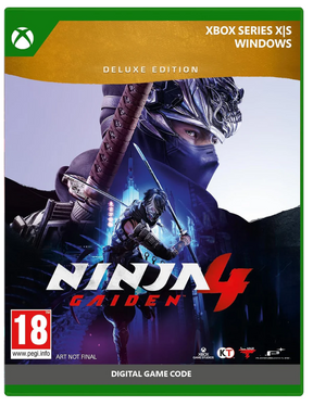 Ninja Gaiden game cover for Xbox Series X|S and Windows with a ninja character holding a sword.