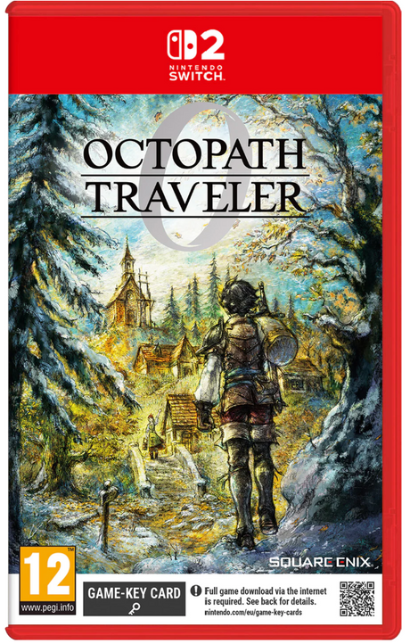 Nintendo Switch game case for 'Octopath Traveler' with a scenic cover and Square Enix logo.