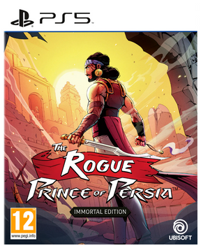 Game cover of 'The Rogue Prince of Persia' for PS5 with a character holding a sword.
