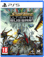 Front cover of the PlayStation 5 game Starship Troopers: Ultimate Bug War!, showing illustrated sci-fi combat artwork with a soldier fighting large insect-like creatures. Visible branding includes PS5 at the top and Dotemu and Maximum Entertainment logos at the bottom.