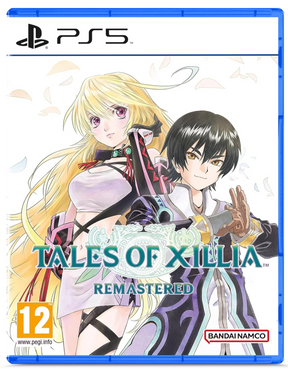 PlayStation 5 game case for 'Tales of Xillia Remastered' featuring two animated characters.