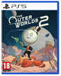 Game case for 'The Outer Worlds 2' with PS5 logo and colorful artwork.