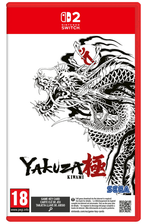 Yakuza Kiwami game case for Nintendo Switch with a dragon illustration on a white background