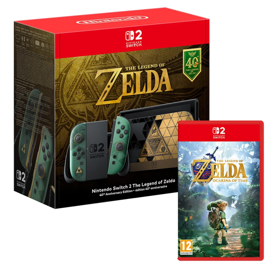 Nintendo Switch 2: The Legend of Zelda 40th Anniversary Console with Ocarina of Time (Switch 2)