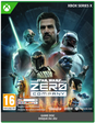 Front cover art for the video game Star Wars: Zero Company for Xbox Series X, featuring multiple Star Wars characters in space against a dark blue background, with Xbox branding and a green border.